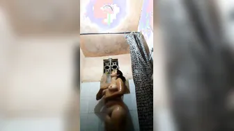 Cute Indian GF Caught Bathing Naked In Bathroom By Me Hot