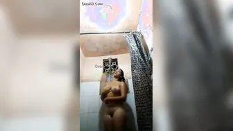 Cute Indian GF Caught Bathing Naked In Bathroom By Me Hot