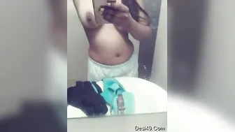 My GF Stripping Topless And Sending Me Selfies From Home