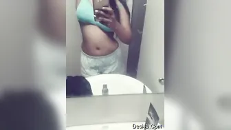 My GF Stripping Topless And Sending Me Selfies From Home