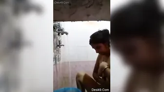 Horny Married Indian Bhabhi Soaping Her Body In Bathroom Secretly