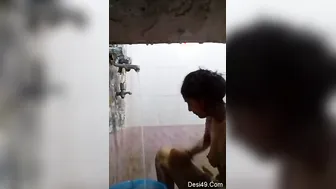 Horny Married Indian Bhabhi Soaping Her Body In Bathroom Secretly
