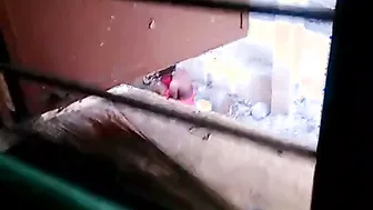 Married Village Wife Bathing Outside Caught On Hidden Camera Naked