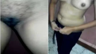 College GF Stripping Naked Showing Tits And Pussy Me