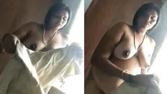 My Indian Wife Getting Dressed After Hot Shower Caught On Cam
