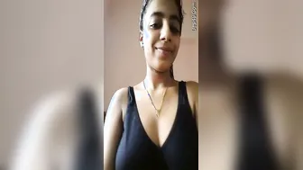 Indian GF Flashing Her Big Natural Tits On Camera