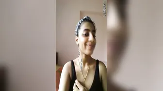 Indian GF Flashing Her Big Natural Tits On Camera