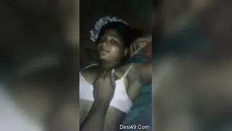 Boyfriend Squeezing His GF Boobs Kissing In Village
