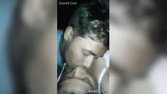 Boyfriend Squeezing His GF Boobs Kissing In Village
