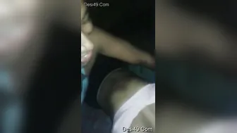 Boyfriend Squeezing His GF Boobs Kissing In Village