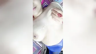 Watching My Cute GF Massaging Her Perfect Tits For Camera