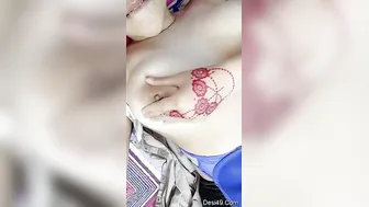Watching My Cute GF Massaging Her Perfect Tits For Camera
