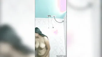 Desi GF Getting Wet And Soapy In Her Bathroom Shower Time