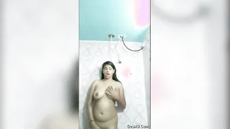 Desi GF Getting Wet And Soapy In Her Bathroom Shower Time