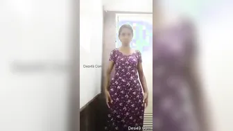 My GF Stripping Naked Showing Off Her Tits And Pussy
