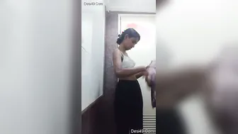 My GF Stripping Naked Showing Off Her Tits And Pussy