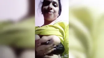 Mallu Wife Showing Off Her Milky White Boobs To The Camera