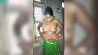 Desi Village Wife Getting Dressed After Sex With Her Husband