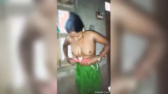 Desi Village Wife Getting Dressed After Sex With Her Husband