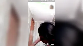 Sexy GF Bathing Naked During Hot Video Call Session