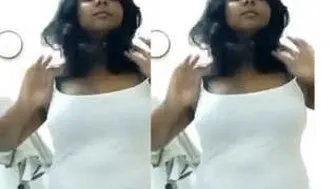 Desi GF Lifting Top Showing Off Her Perky Natural Boobs