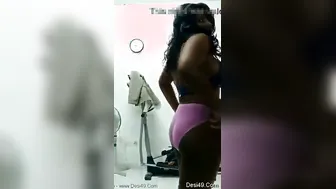 Desi GF Lifting Top Showing Off Her Perky Natural Boobs