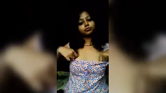 Indian GF Spreading Legs Showing Boobs And Dripping Pussy