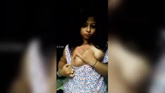 Indian GF Spreading Legs Showing Boobs And Dripping Pussy