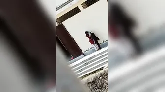 College GF Kissing Me Outdoors In Public Risking It All