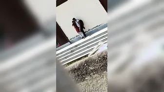 College GF Kissing Me Outdoors In Public Risking It All