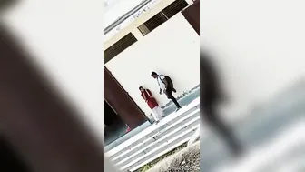 College GF Kissing Me Outdoors In Public Risking It All