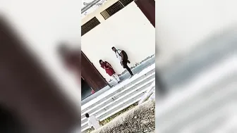 College GF Kissing Me Outdoors In Public Risking It All