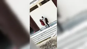 College GF Kissing Me Outdoors In Public Risking It All