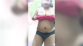 Punjabi Wife Stripping Off Bra Revealing Her Massive Natural Tits