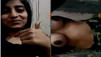 Cute Desi Babe Shyly Revealing Her Perky Tits Just For Me Tonight