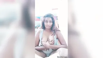 Naughty Indian Slut Showing Me Her Bare Tits On Camera At Home