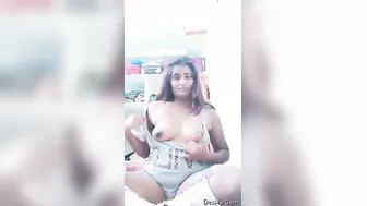 Naughty Indian Slut Showing Me Her Bare Tits On Camera At Home