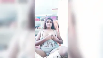 Naughty Indian Slut Showing Me Her Bare Tits On Camera At Home