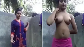 Shy GF Stripping Her Top Off Revealing Perky Boobs For Me