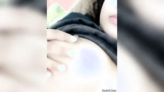 Innocent Looking Girl Revealing Her Perky Tits Shyly