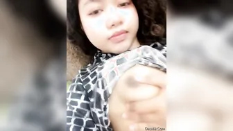 Innocent Looking Girl Revealing Her Perky Tits Shyly