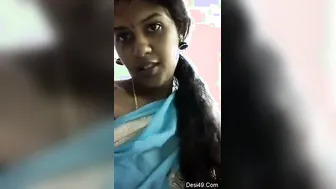 Bhabhi Unhooking Her Bra Exposing Her Heavy Breasts Slowly