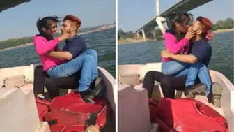 Romantic Desi Couple Getting Frisky On A Boat Ride Together
