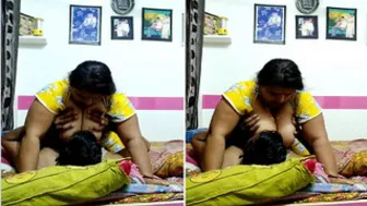 Hubby Worshipping His Wife's Big Boobs Sucking Them Passionately