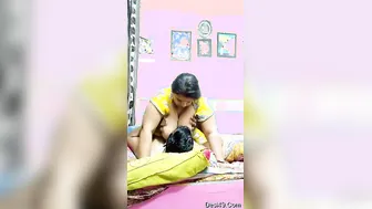 Indian Wife Getting Her Tits Sucked Hard By Her Hungry Husband