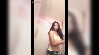 GF Stripping Completely Naked In Bathroom For Camera