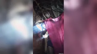 Village GF Showing Her Natural Tits And Tight Pussy