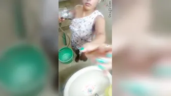 Sexy Nri Girl Filming Herself Naked In The Shower For Him