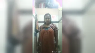 Married Boudi Stripping Naked Revealing Her Curves In Bathroom