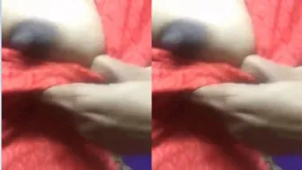 Village GF Shyly Pulling Top Down Revealing Her Tits